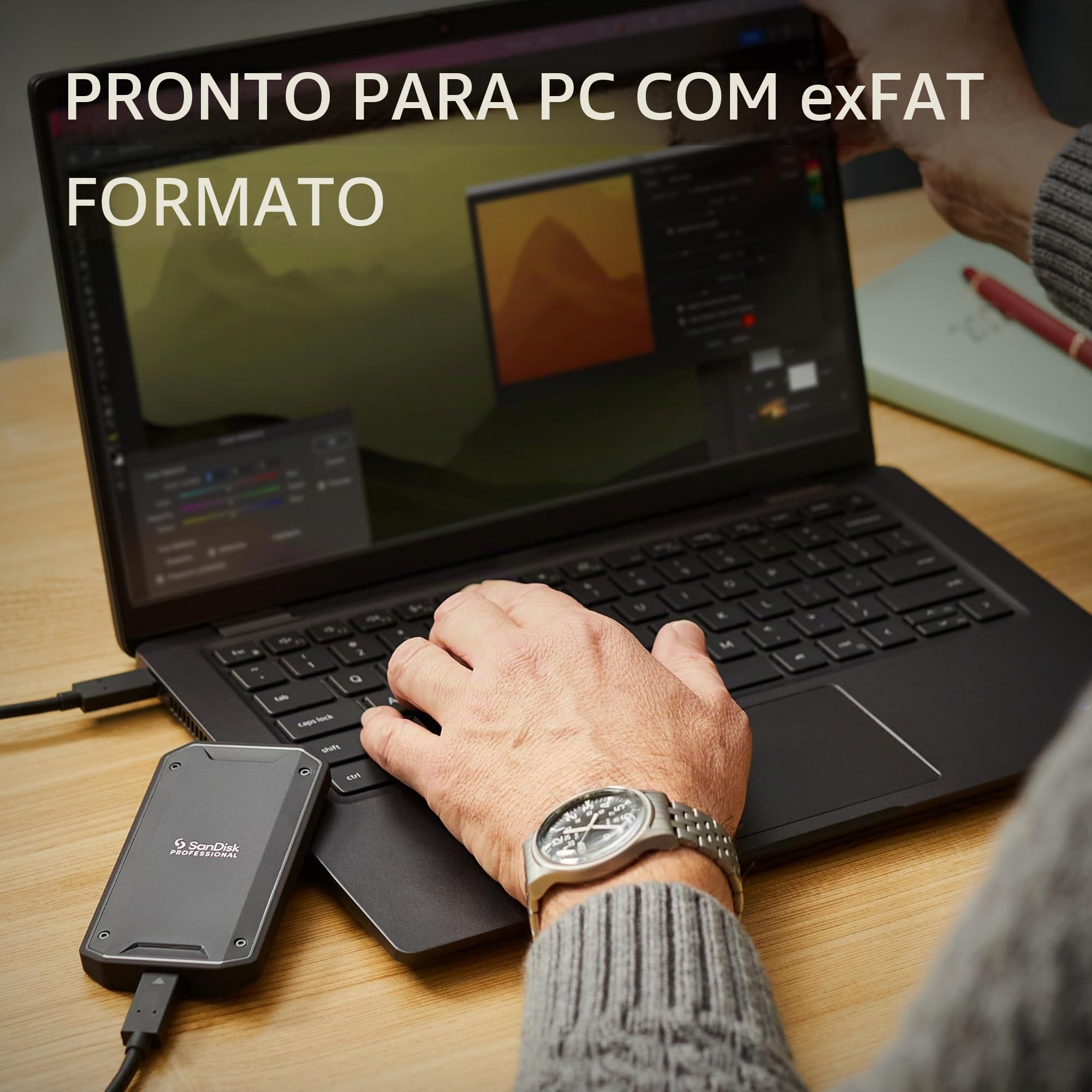 SanDisk Professional SSD PRO-G40 de 4 TB - até 3000 MB/s